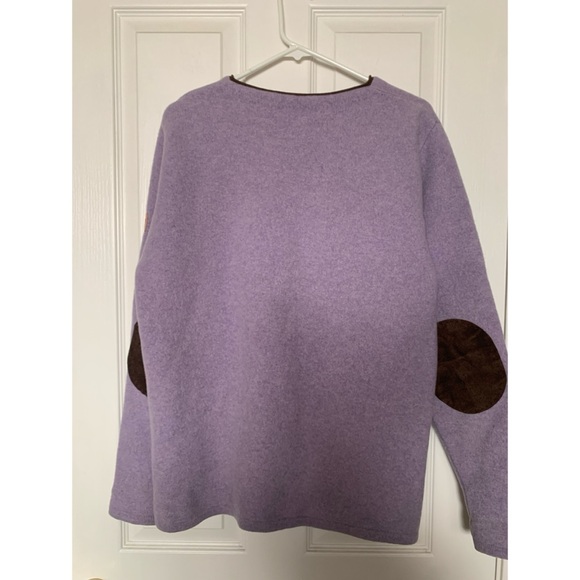 Natural Born Fleece Scottish New Wool Lavender Sweater Women’s Size Small - Picture 2 of 9